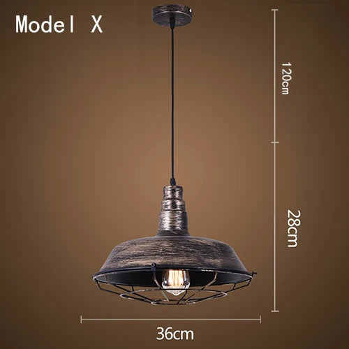 Forgeron Weathered Patina Pendant Light – Dimensions Ø36×H28cm