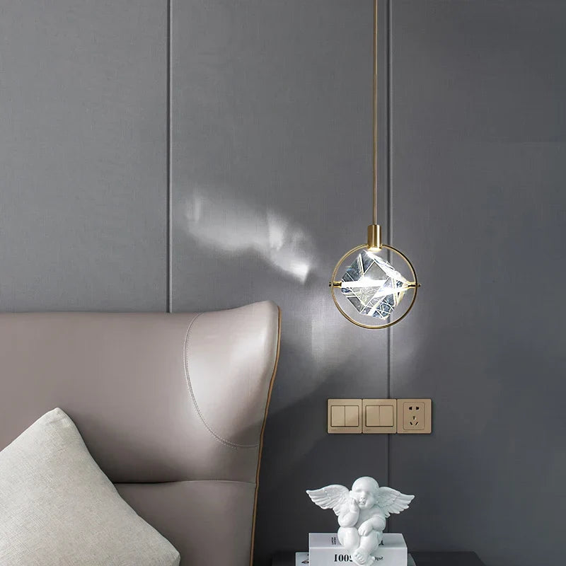 Geometric Ring Statement Pendant Light Cemora – Lifestyle View 3