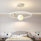 Stellion cosmic astronaut pendant light, White finish, lifestyle in kids bedroom