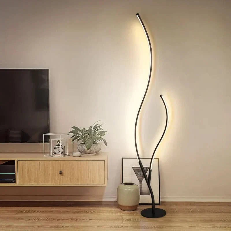 Sinuous Aluminium Branch Floor Lamp Ativo – Lifestyle View 3