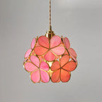 Handblown Floral Glass Pendant Light – Acelindor – Product Detail 7