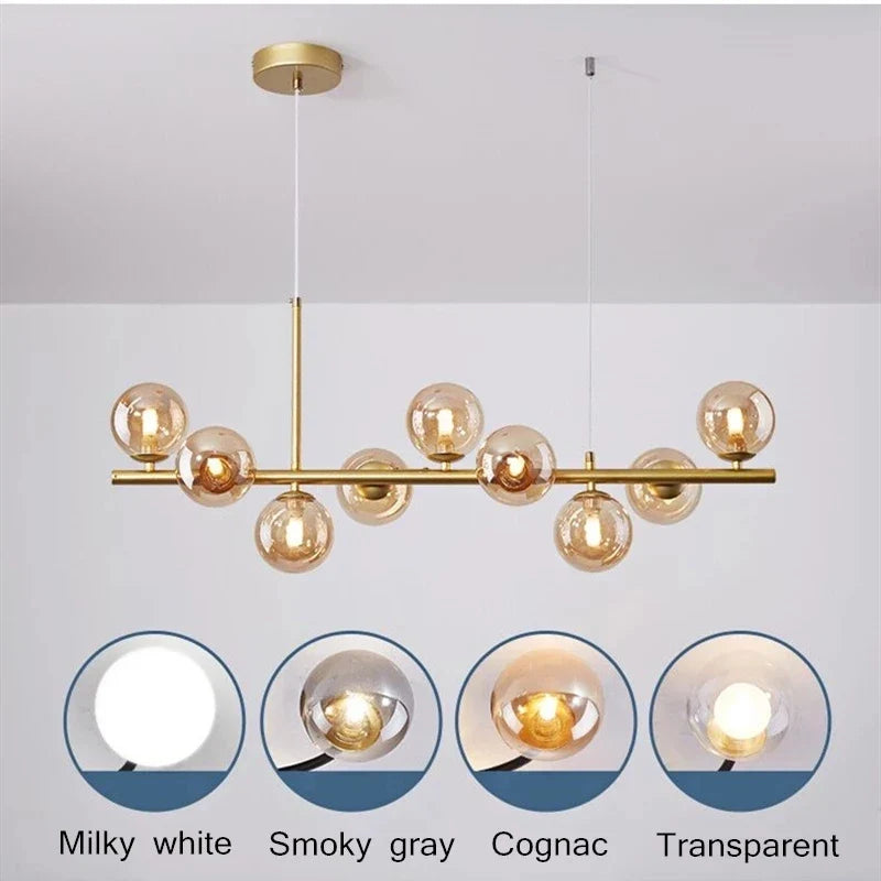 Modern Metal Cluster Chandelier Helindros – Lifestyle View 3