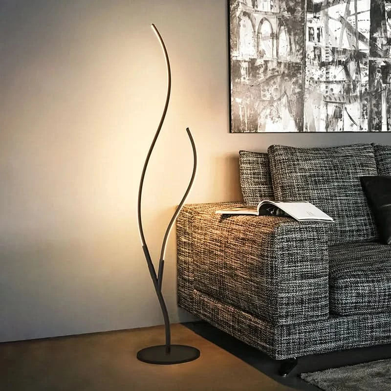 Sinuous Aluminium Branch Floor Lamp Ativo – Lifestyle View 4
