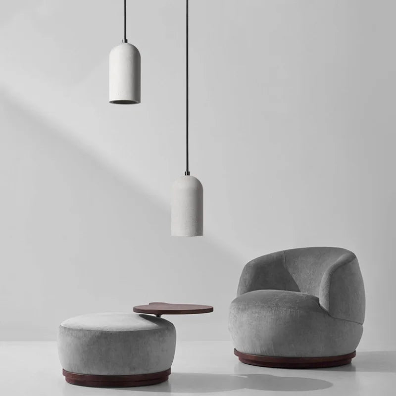Nordic Concrete Bullet Pendant Light Hvaeloria – Lifestyle View 2