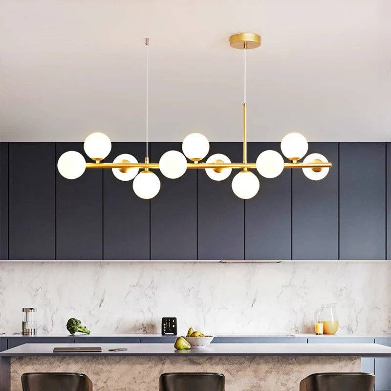 Modern Metal Cluster Chandelier Helindros – Lifestyle View 2