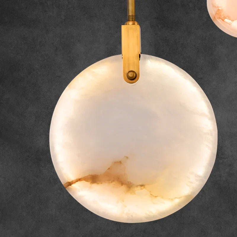 Hand-Finished Alabaster Cluster Chandelier Lalvex – Disc Close-Up