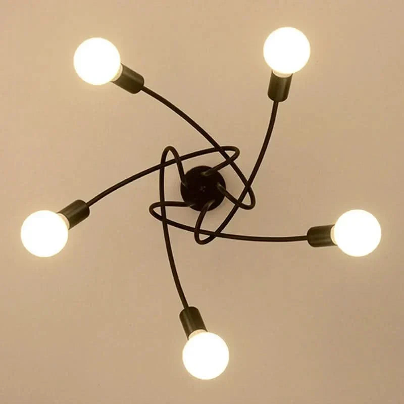 Retro Gold Wire Arm Ceiling Light Arula – Product Detail 5