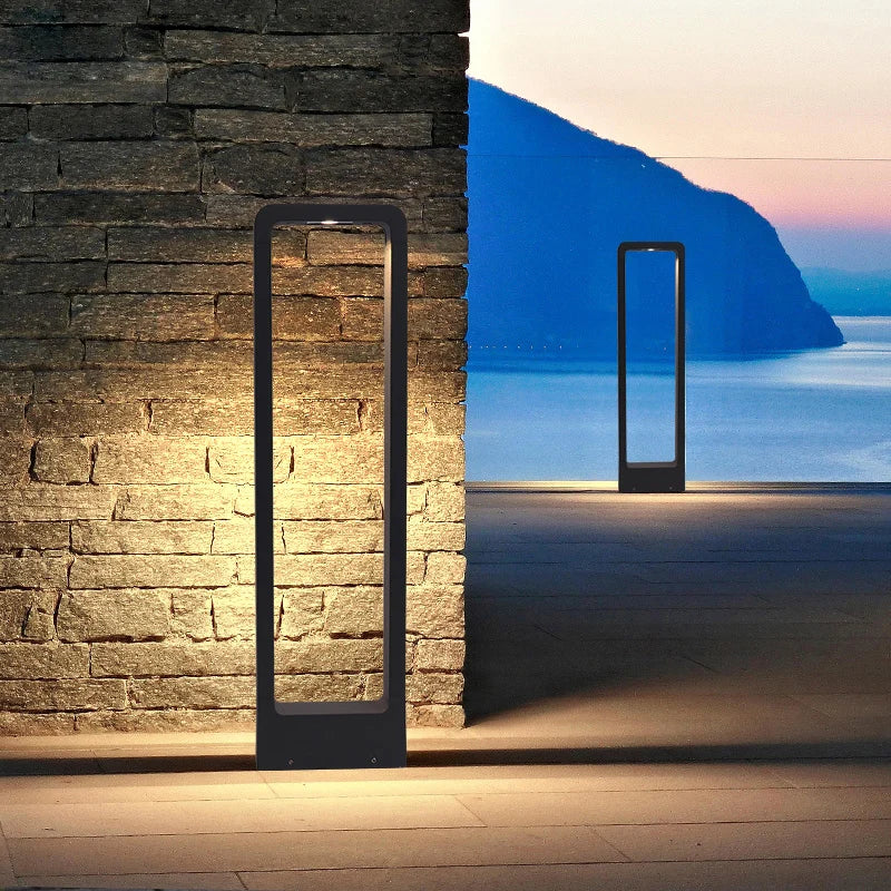 Sculptural Aluminum Arc Outdoor Light Ersello – Product Detail 7