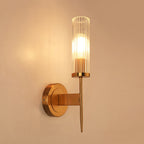 Ribbed Glass Aluminum Wall Sconce Aslon – Product Detail 8