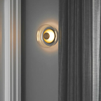 Layered Glass Disc Brass Wall Sconce Orbivex – Product Detail 5