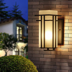 Minimal Iron Geometric Outdoor Light Kestral