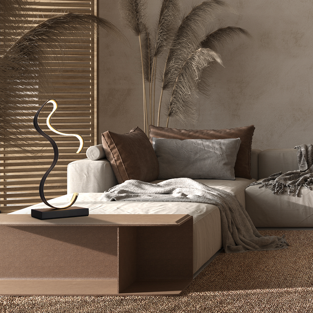 Sculptural Line LED Table Lamp – Acrylith