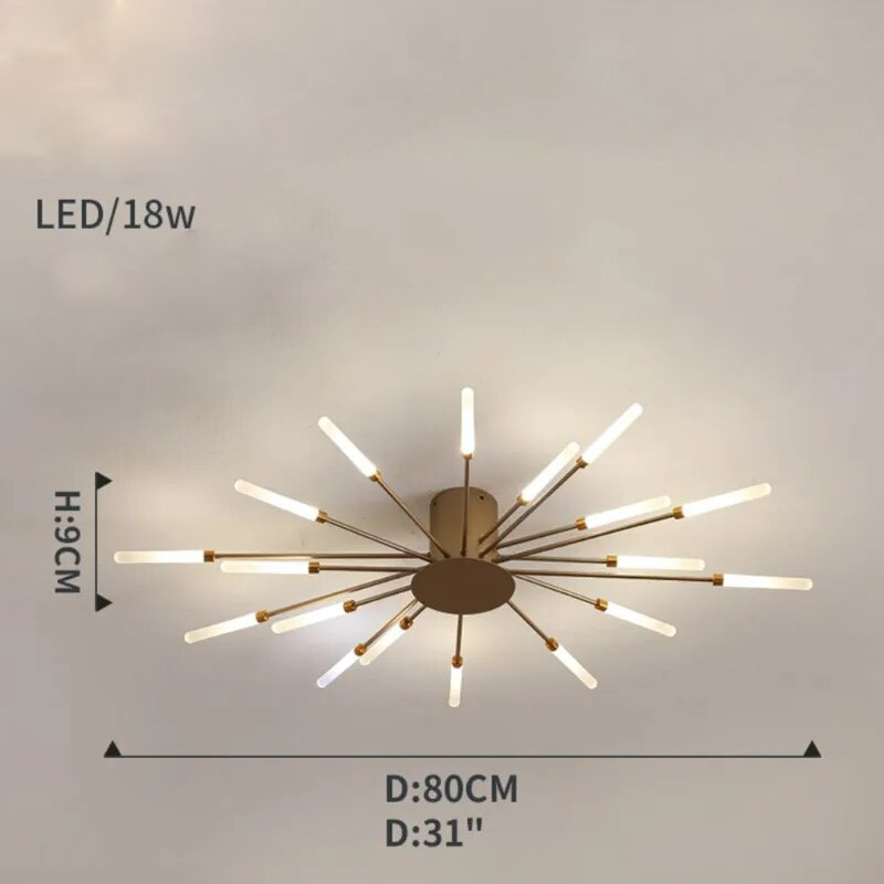 Radiant LED Wand Starburst Ceiling Light Anelux – View 28