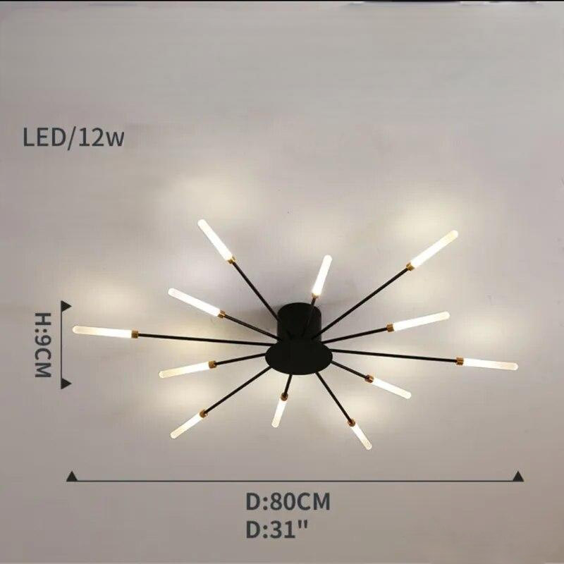Radiant LED Wand Starburst Ceiling Light Anelux – View 29