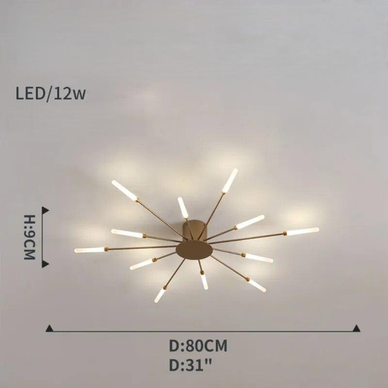Radiant LED Wand Starburst Ceiling Light Anelux – View 30