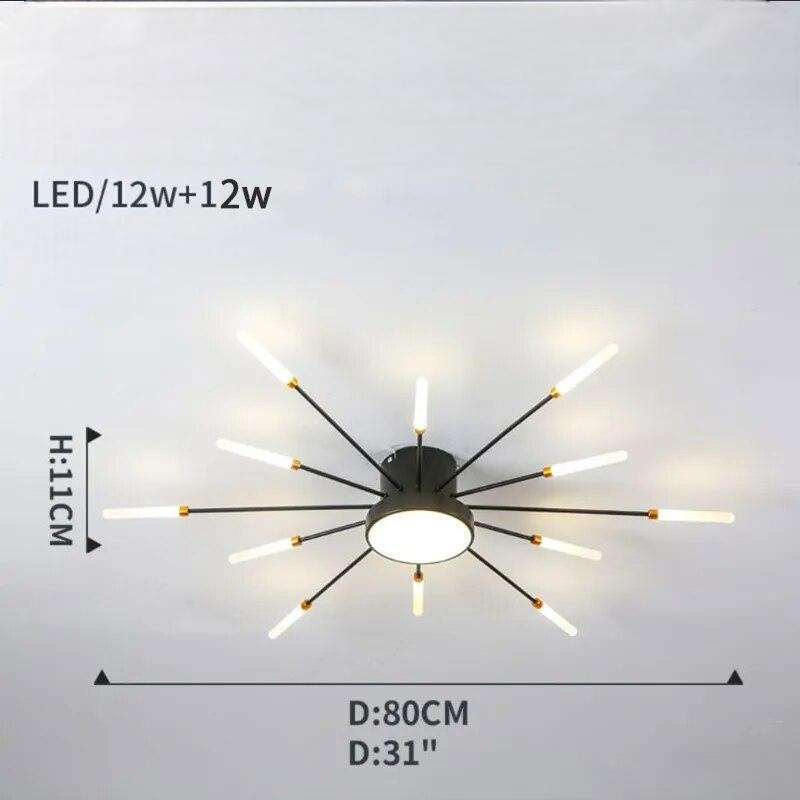Radiant LED Wand Starburst Ceiling Light Anelux – View 31