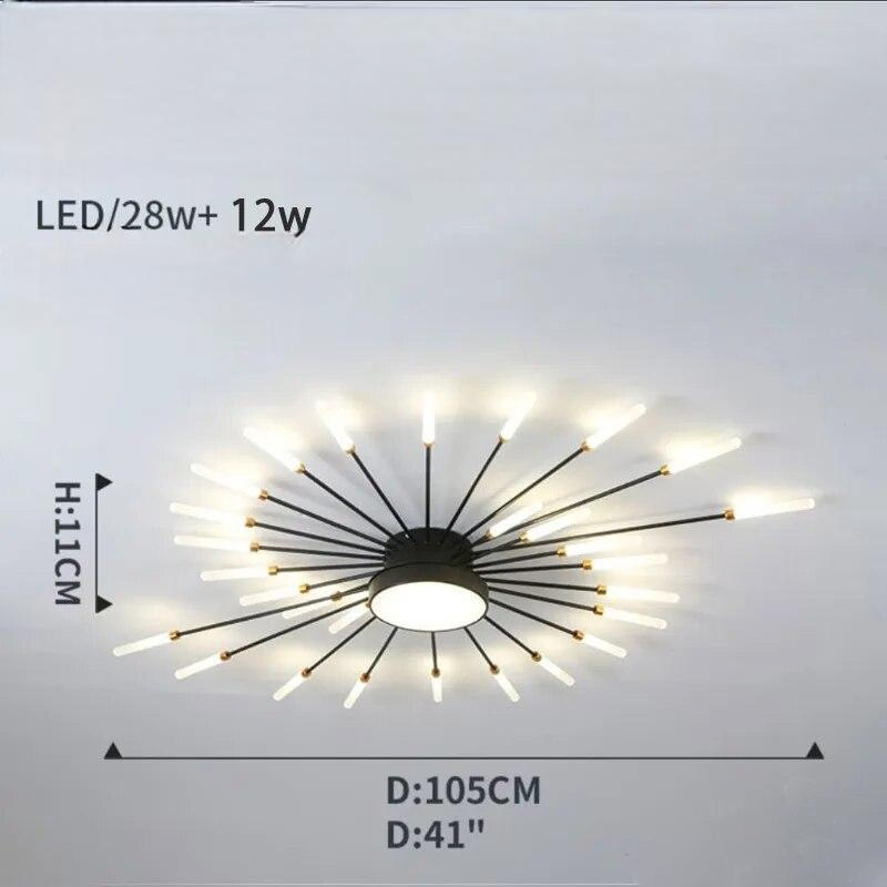 Radiant LED Wand Starburst Ceiling Light Anelux – View 33