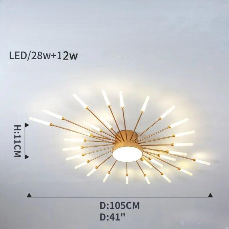 Radiant LED Wand Starburst Ceiling Light Anelux – View 34