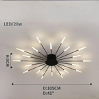 Radiant LED Wand Starburst Ceiling Light Anelux – Product Detail 9
