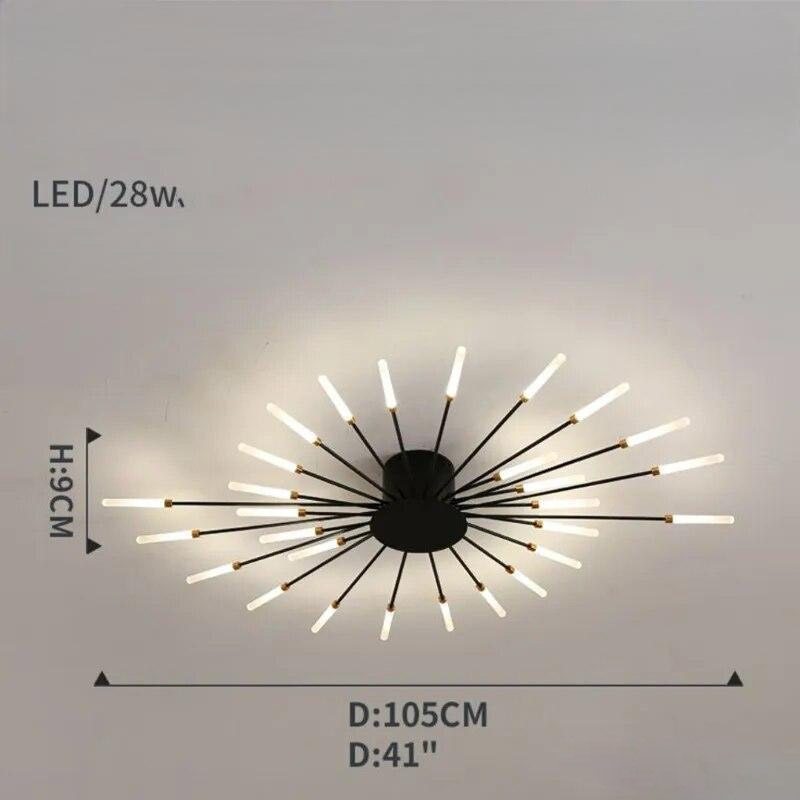Radiant LED Wand Starburst Ceiling Light Anelux – Product Detail 11