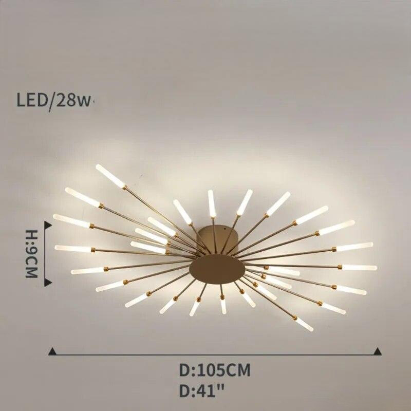 Radiant LED Wand Starburst Ceiling Light Anelux – Product Detail 12