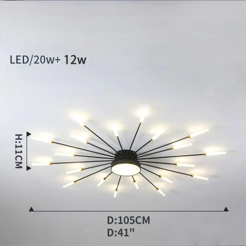 Radiant LED Wand Starburst Ceiling Light Anelux – Product Detail 19