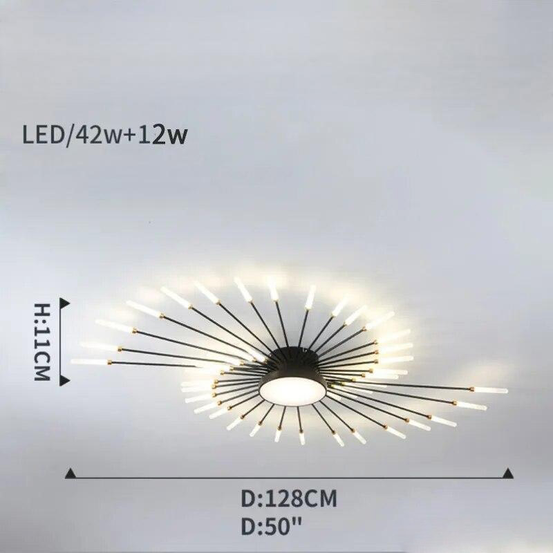 Radiant LED Wand Starburst Ceiling Light Anelux – View 22
