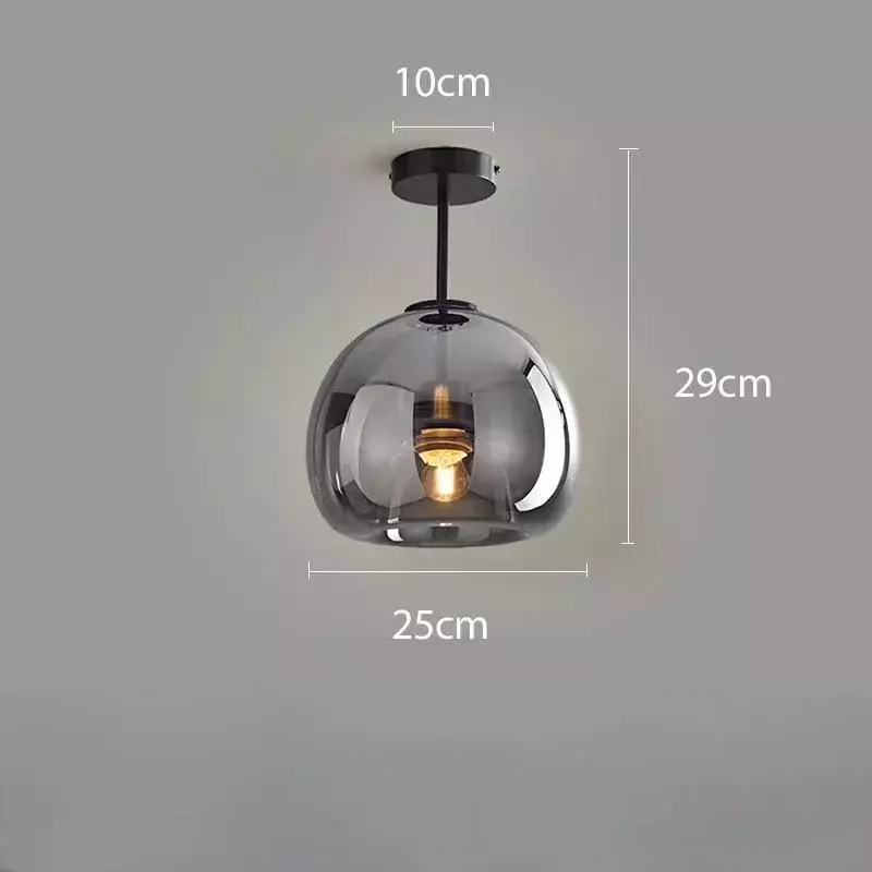Smoked Glass Minimalist Pendant Light Kronex – Product Detail 6