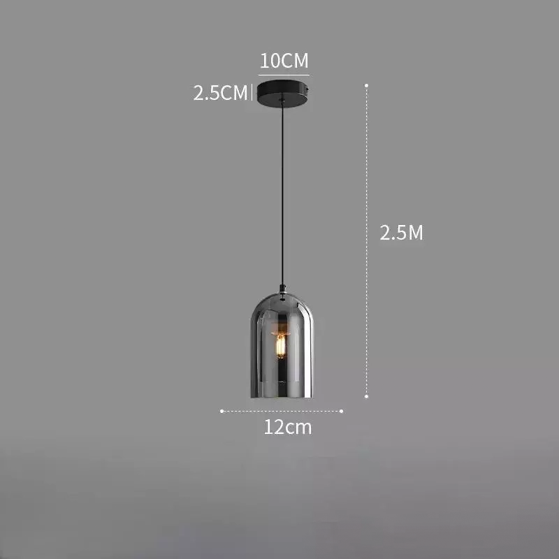 Smoked Glass Minimalist Pendant Light Kronex – Product Detail 16
