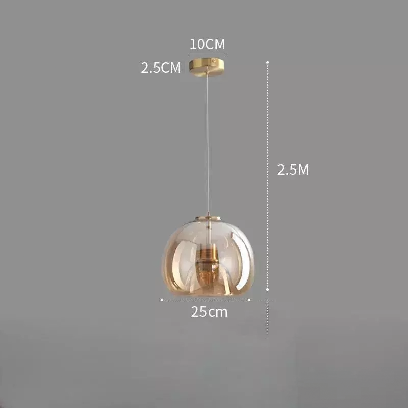 Smoked Glass Minimalist Pendant Light Kronex – Product Detail 11
