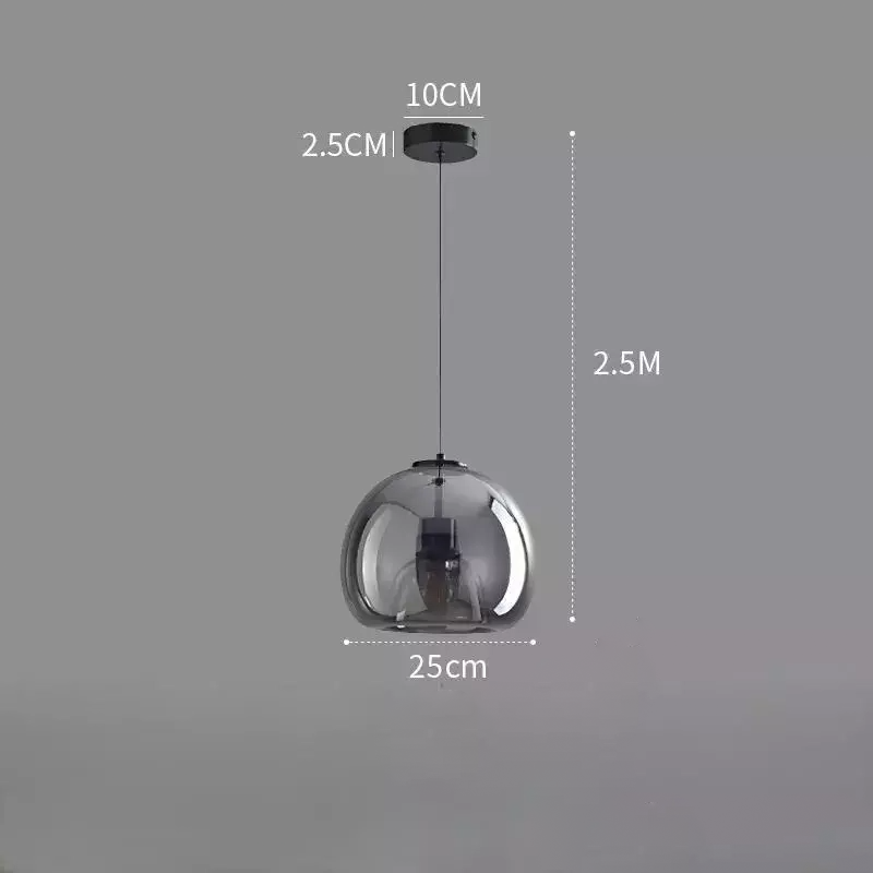 Smoked Glass Minimalist Pendant Light Kronex – Product Detail 10