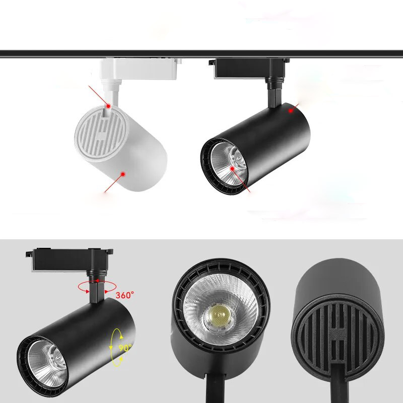 Rotating Aluminum Track Spotlight Vordex – Product Detail 12