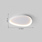 Organic Aluminum Pebble Ceiling Light Lithora – White, 42cm