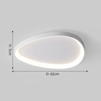Organic Aluminum Pebble Ceiling Light Lithora – White, 62cm