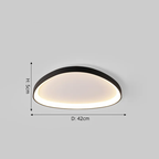 Organic Aluminum Pebble Ceiling Light Lithora – Black, 42cm