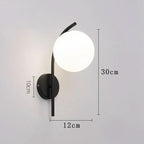 Curved Arm Globe Wall Sconce Apion