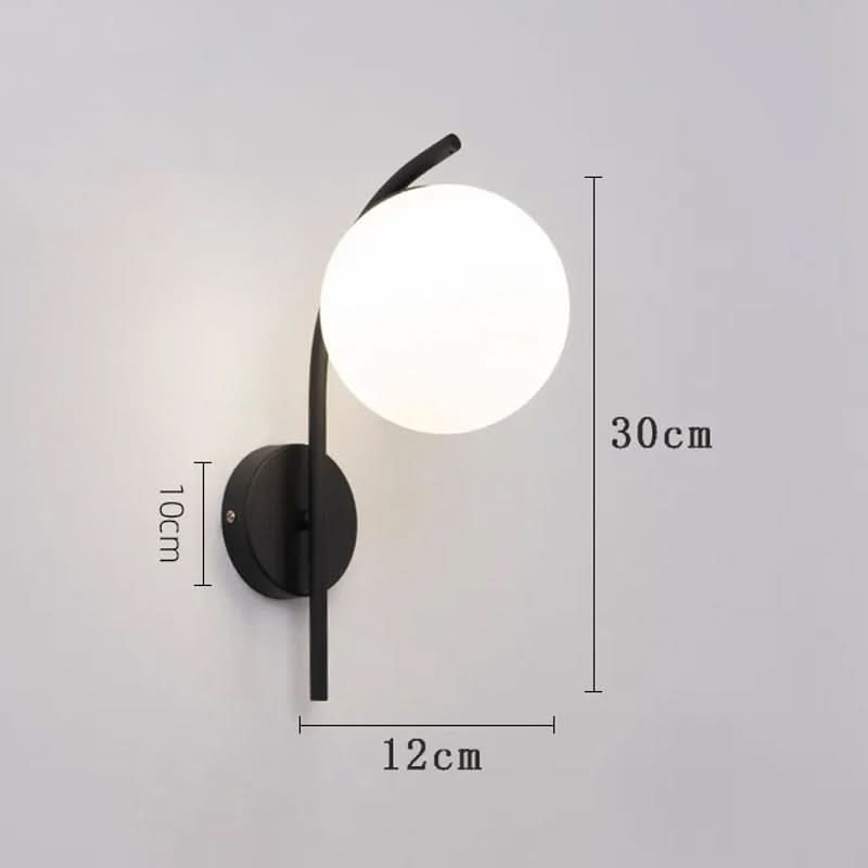 Curved Arm Globe Wall Sconce Apion