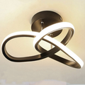 Modern Metal Arc Ceiling Light Auradex – Black Finish