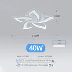 Sculptural Acrylic Petal Ceiling Light Kornox – Product Detail 11