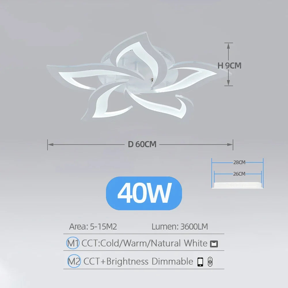 Sculptural Acrylic Petal Ceiling Light Kornox – Product Detail 11