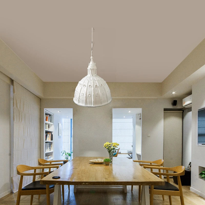 Postmodern Cathedral Dome Pendant Light Basilor – Dining Room Lifestyle