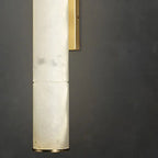 Hand-Finished Marble Copper Wall Sconce Evix – Lifestyle View, Brass Fitting