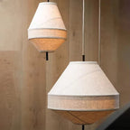 Gathered Cloth Sculptural Pendant Light Ulvion – Small and Large sizes shown together