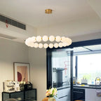 Acrylic Drum Flush Chandelier Capmon – Hero Shot