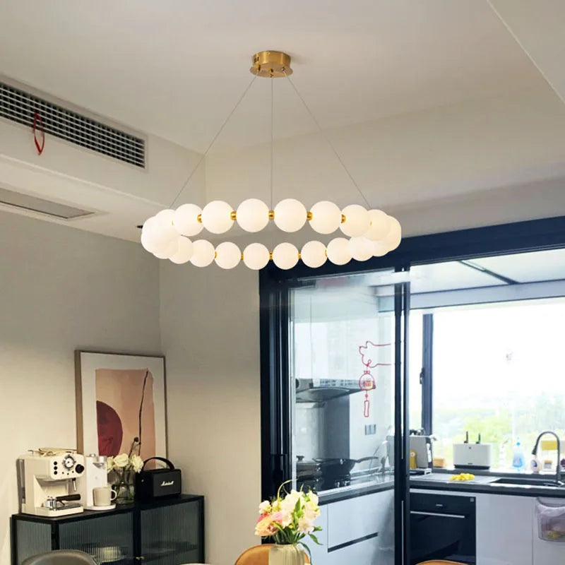 Acrylic Drum Flush Chandelier Capmon – Hero Shot
