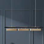Cavero Linear Pendant Light – Matte Black & Brushed Brass, Lifestyle View