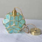 Handblown Floral Glass Pendant Light – Acelindor – Lifestyle View 4