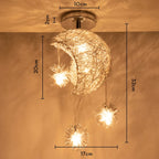 Csaelinth Flush Mount, Warm White – Dimensions 17 x 20cm, 32cm Total Height