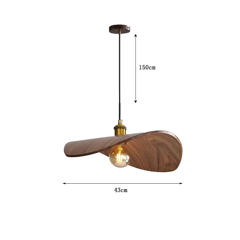 Natural Wood Sculptural Pendant Light Braelon – Product Detail 6