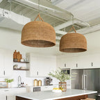 Organic Wicker Orb Pendant Light Zelvyn – Lifestyle View 3